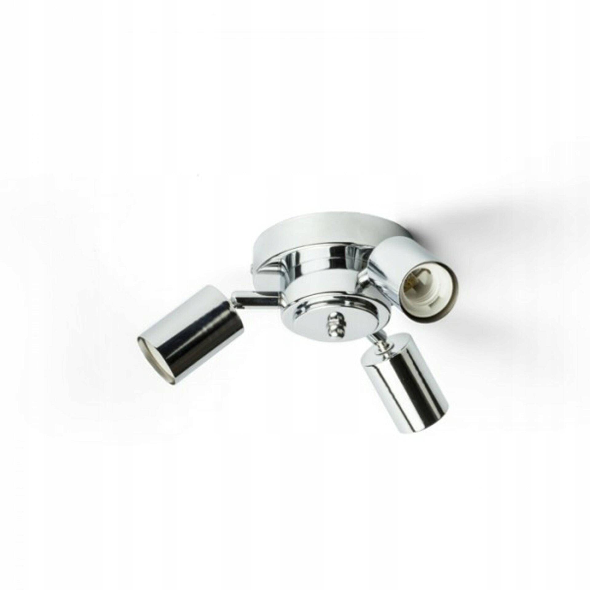 Stropná základňa Rendl Poste chróm 3xE27 pre veľké tienidlá, polohovateľná