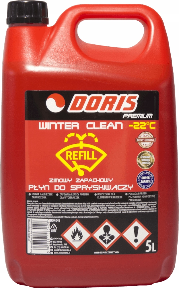 PŁYN DO SPRYSKIWACZY ZIMOWY -22 ZAPACHOWY 4 X 5 L Producent Doris