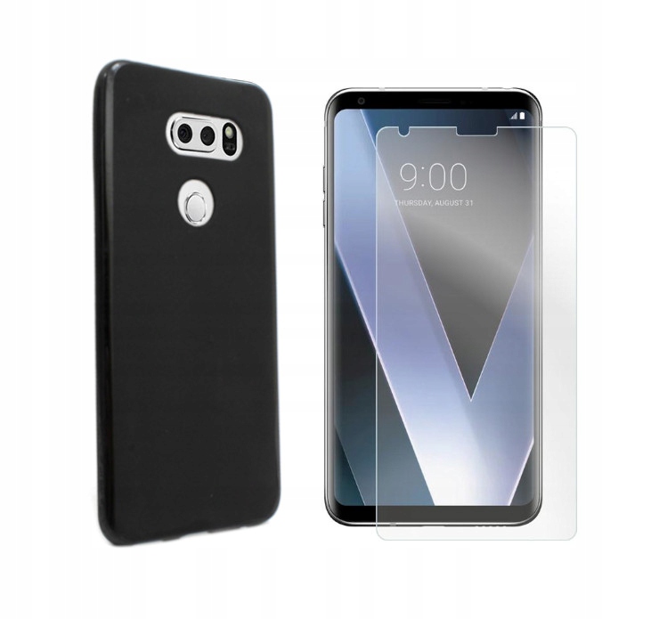 

Etui Jelly Case do Lg V30 V30S czarny Matt+szkło