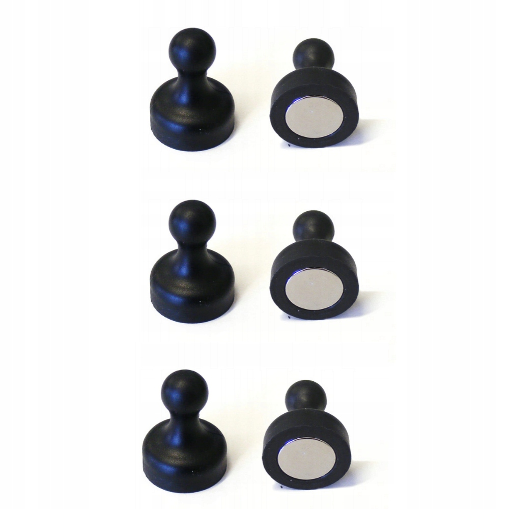 

Magnesy neodymowe mocne Pionek 6 szt czarne 19x25