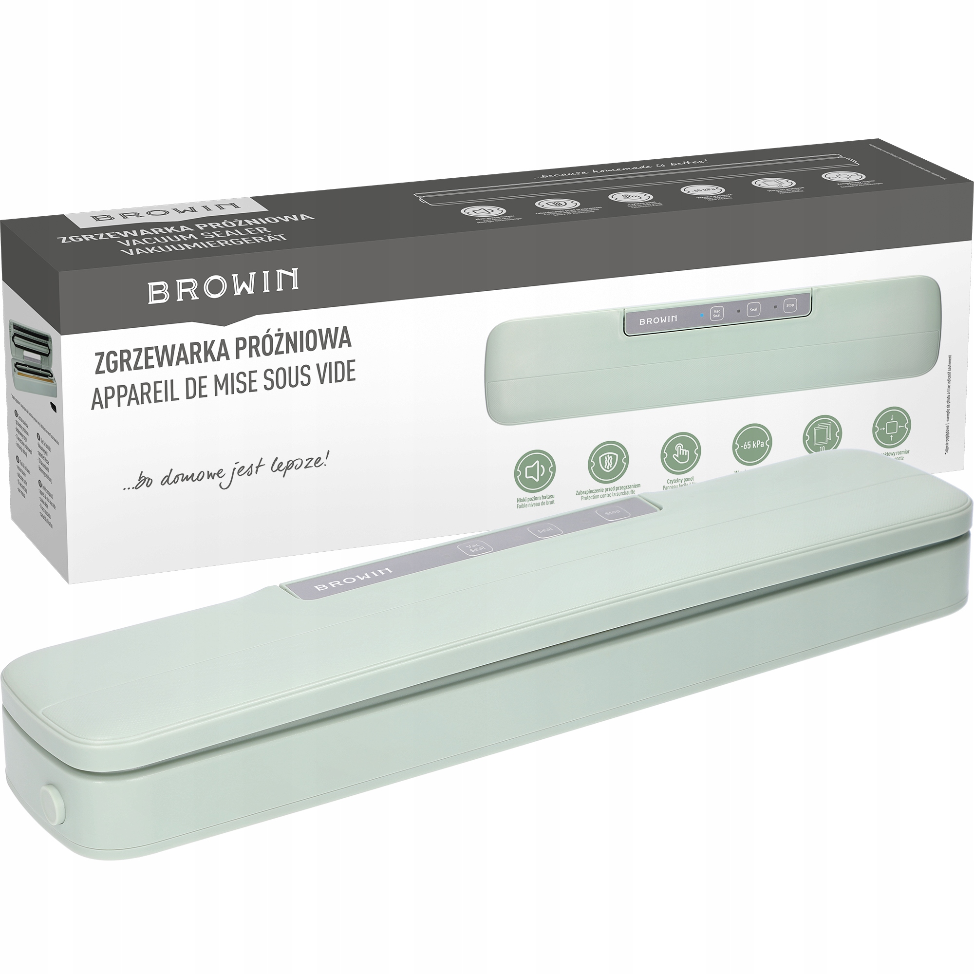 Zgrzewarka próżniowa pakowarka spożywcza uniwersalna do folii moletowanej