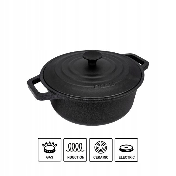 Liatinový kastról 20 cm 3 ltr. s policou Le Pignatte, na indukciu