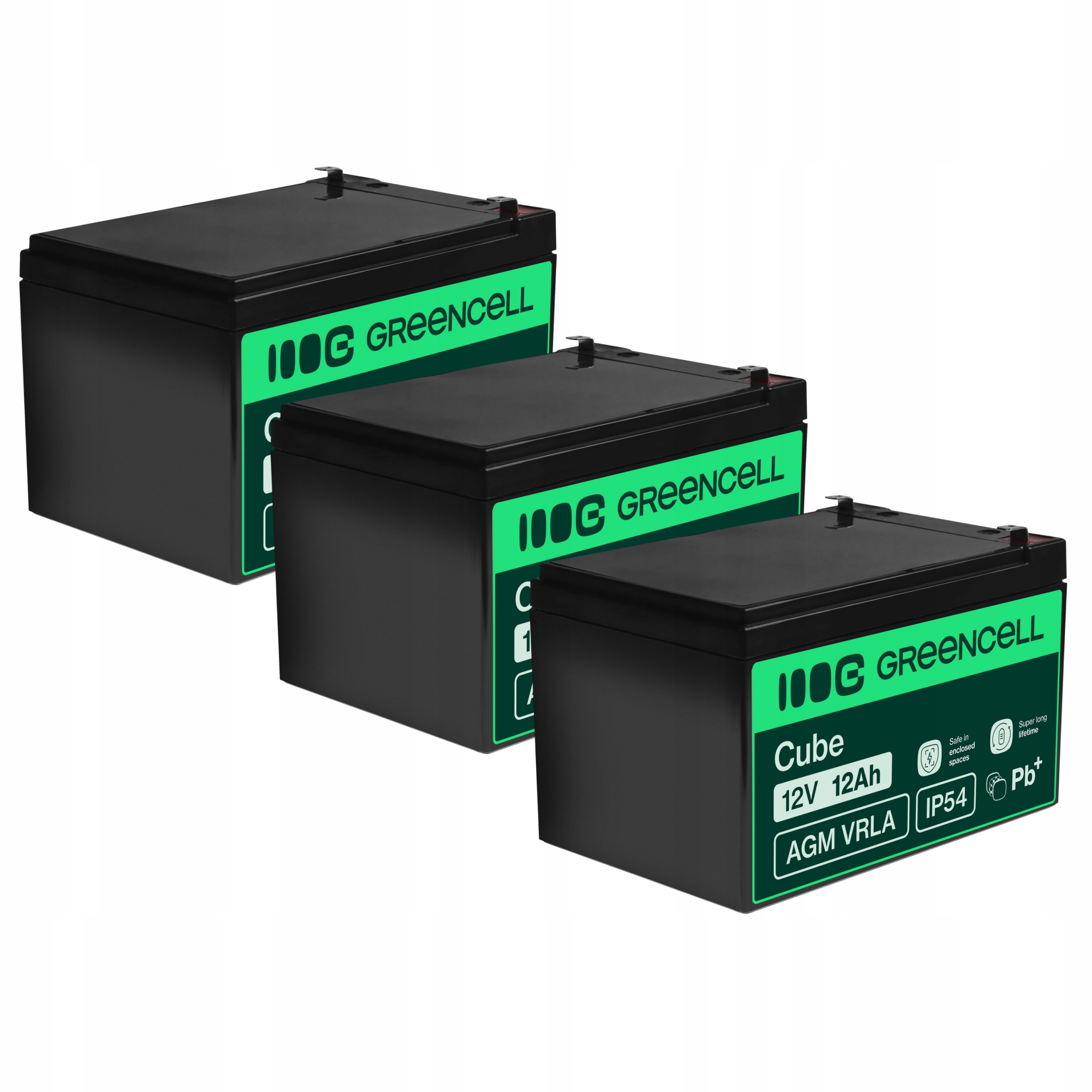 3x Akumulátor Agm 12 V pro koloběžku 36 V 12 Ah
