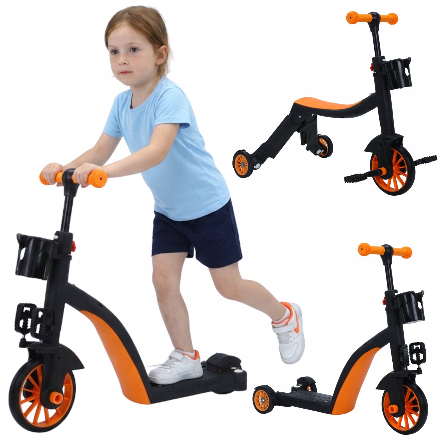 Rowerek Biegowy trójkołowy Hulajnoga trójkołowa Wielofunkcyjny Pojazd 8w1