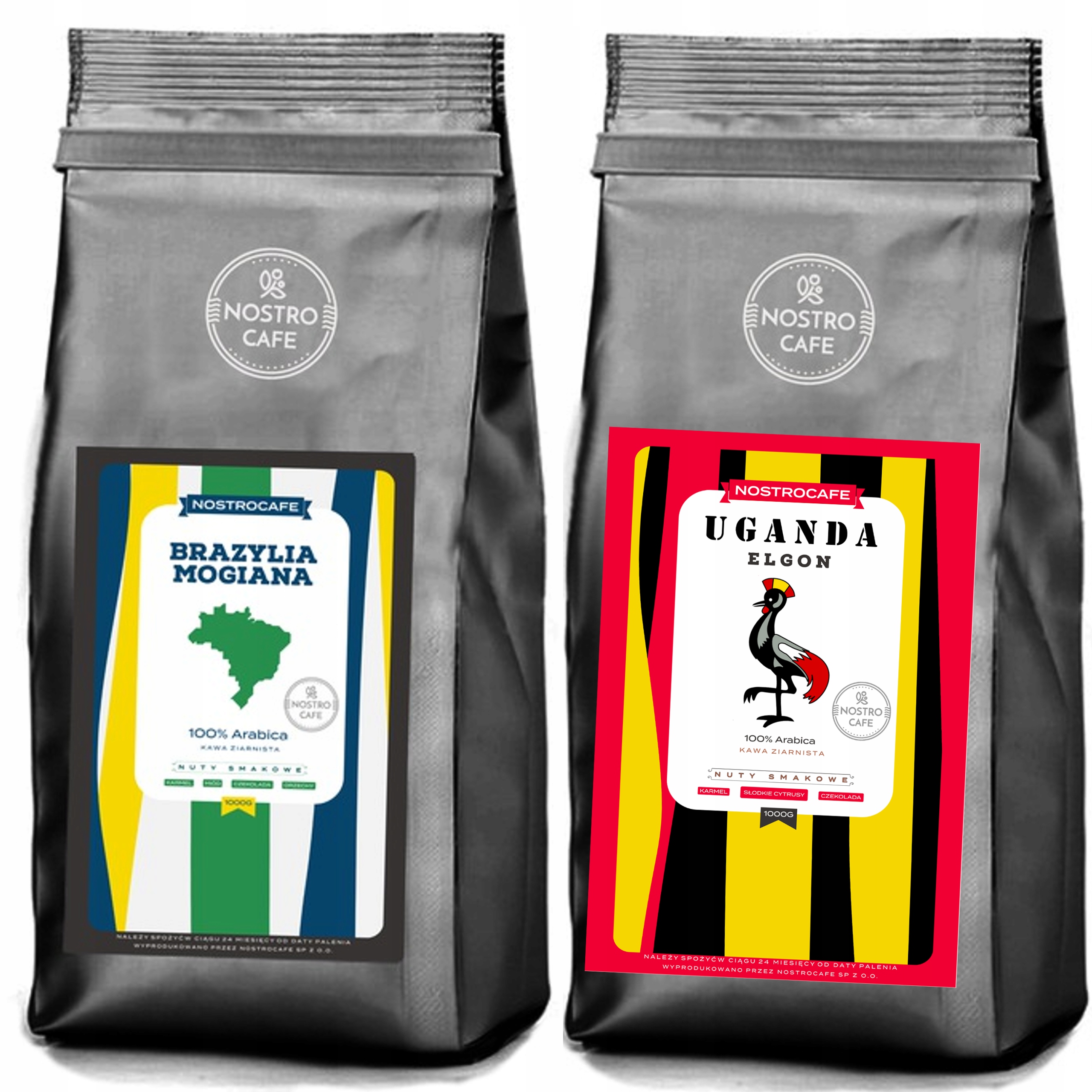 Levně Káva Zrnková 2KG Brazílie Mogiana Uganda Elgon