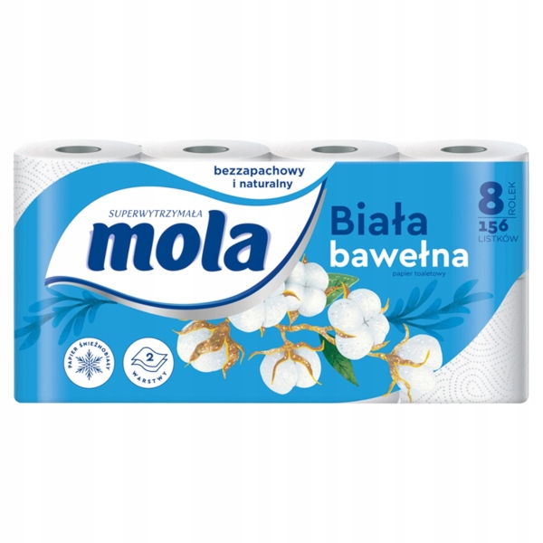 

Mola Papier toaletowy Bawełniana Biel 8szt.