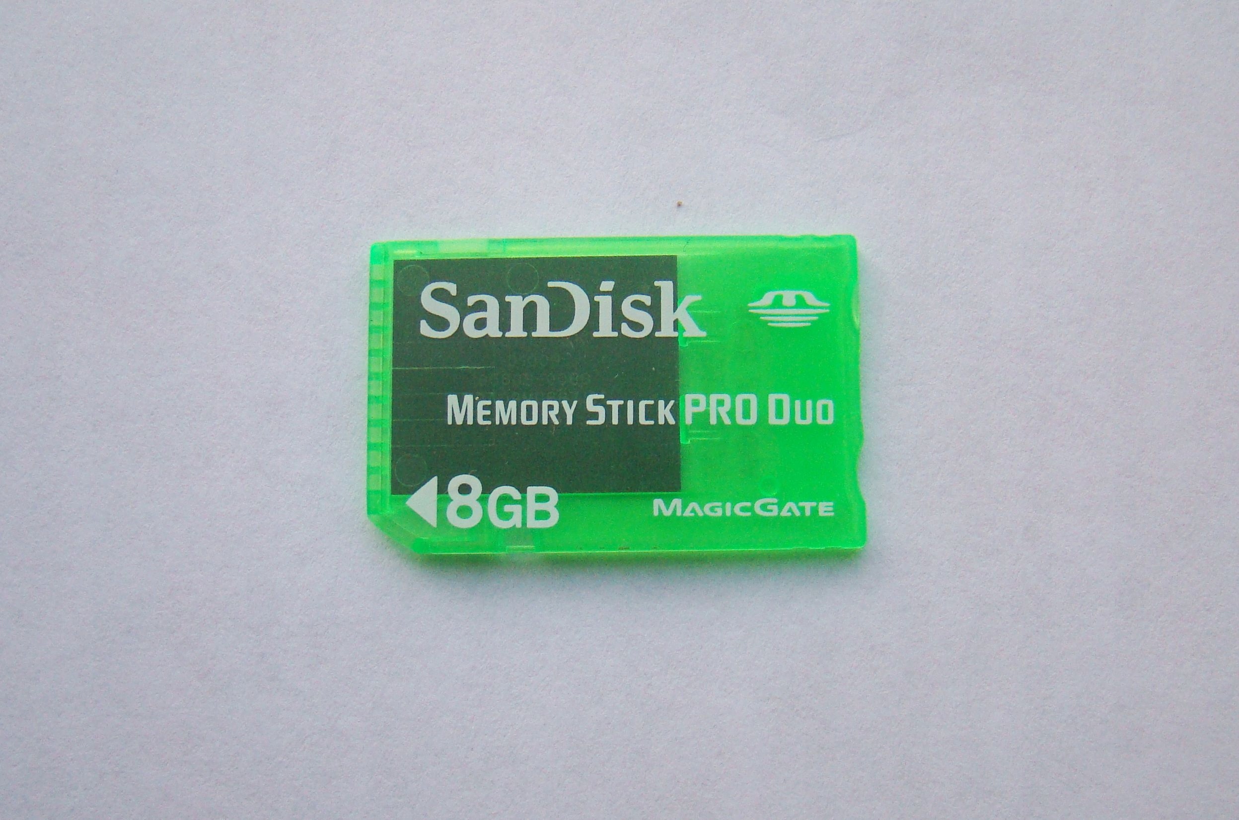 Karta pamięci MEMORY STICK PRO DUO 8 GB San Disk Magic Gate zielona