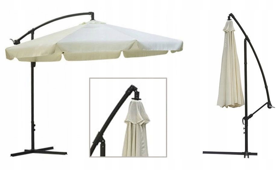 

Parasol Ogrodowy XXL 350 cm Duży Składany Stabilny