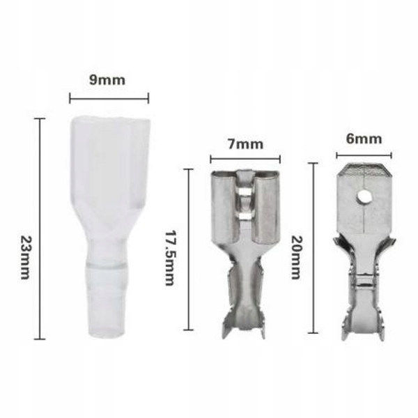 

Zestaw konektorów 6,3 mm koszulki 200szt. E5933