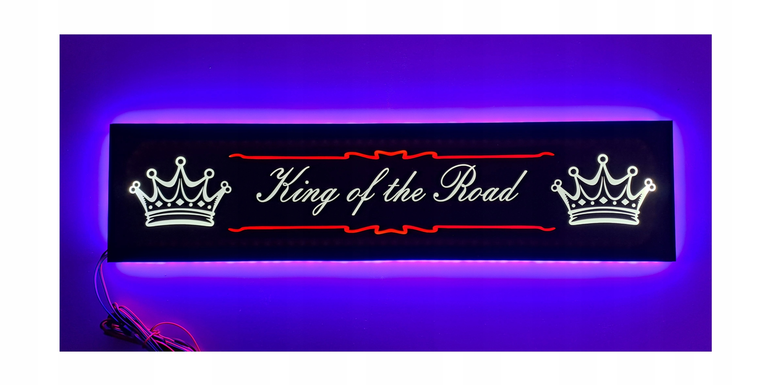 Led tabuľa King of the Road nad posteľ s podsvietením kabíny Rgb Tir Lkw