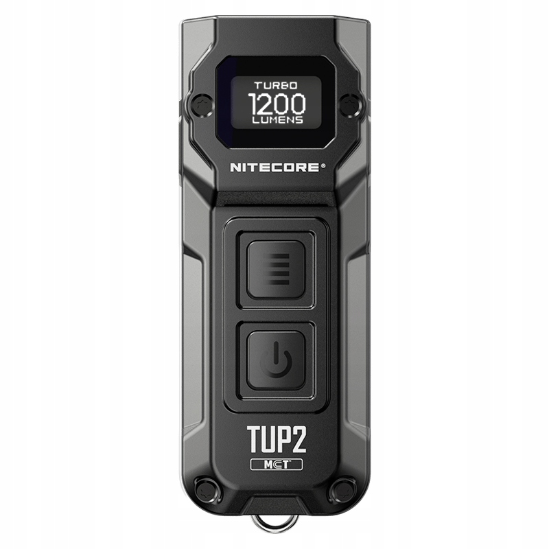 Odolná klíčenková svítilna Nitecore TUP2 (oled, Usb-c), černá, 1200 lm