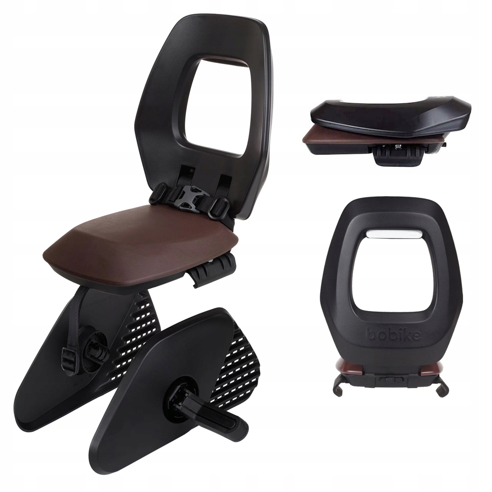 Fotelik rowerowy dziecięcy tylny 35kg Bobike Junior One na bagażnik brązowy