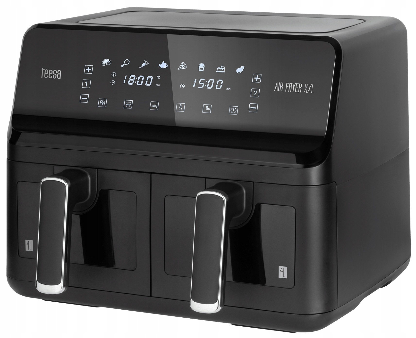 Frytkownica beztłuszczowa Teesa Air Fryer Dual Pot XXL
