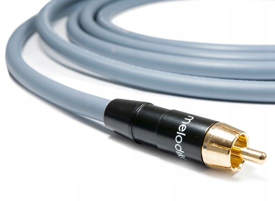 KABEL RCA - RCA DO SUBWOOFERA PRZEWÓD MELODIKA MDSW80G 8m POZŁACANE WTYKI Rodzaj standardowy (RCA - RCA)