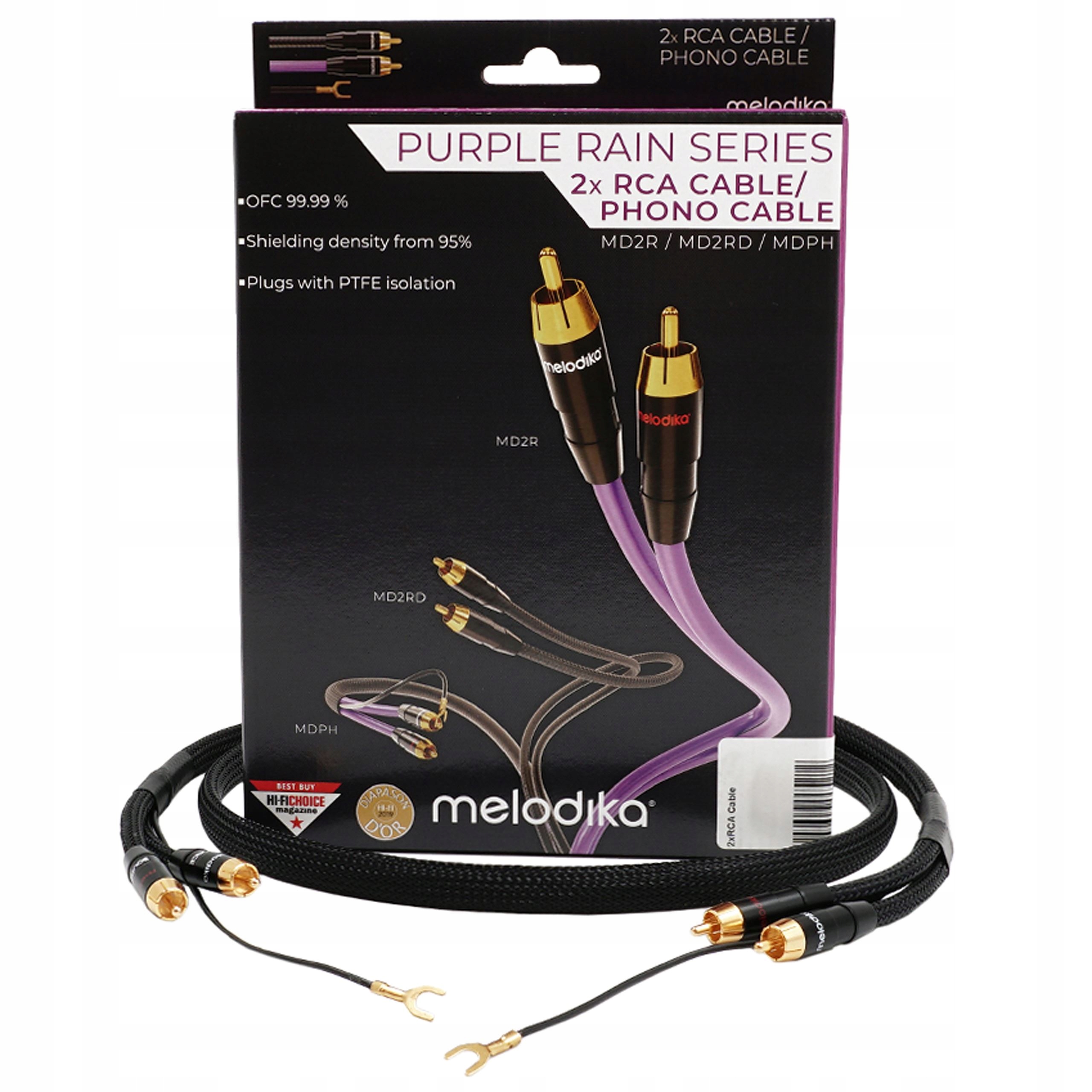 

Melodika MDPHD30 Kabel Gramofonowy 2RCA Phono 3m