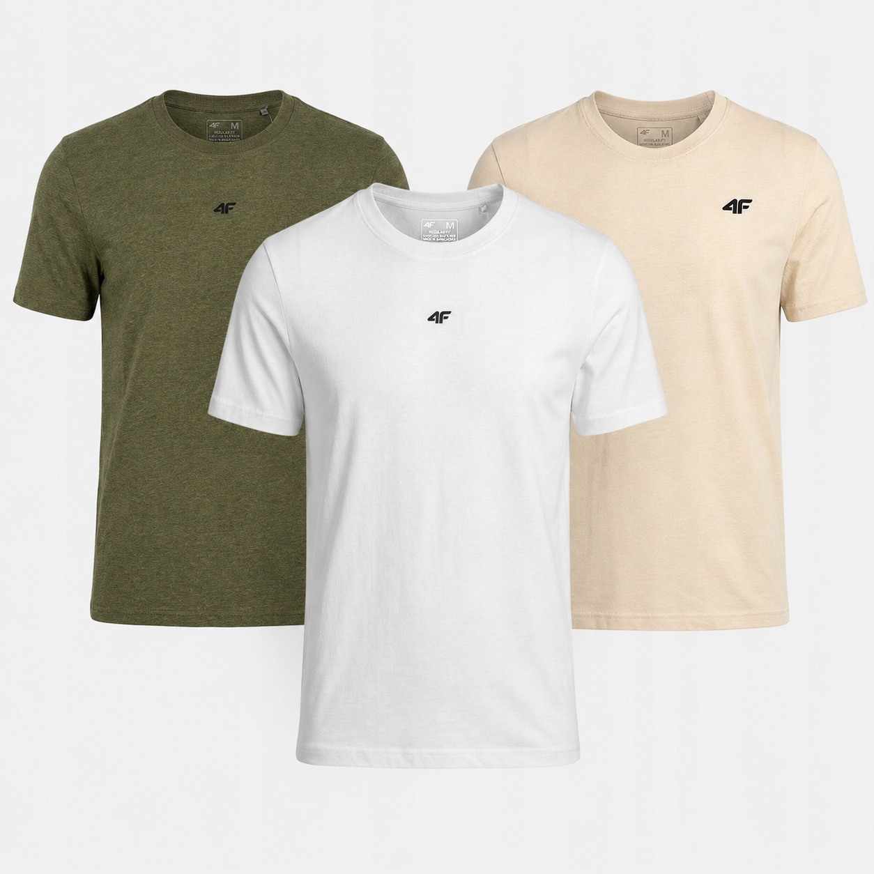 Sada Triček Pro Muže 4F T-shirt Set 3 Balení 4XL