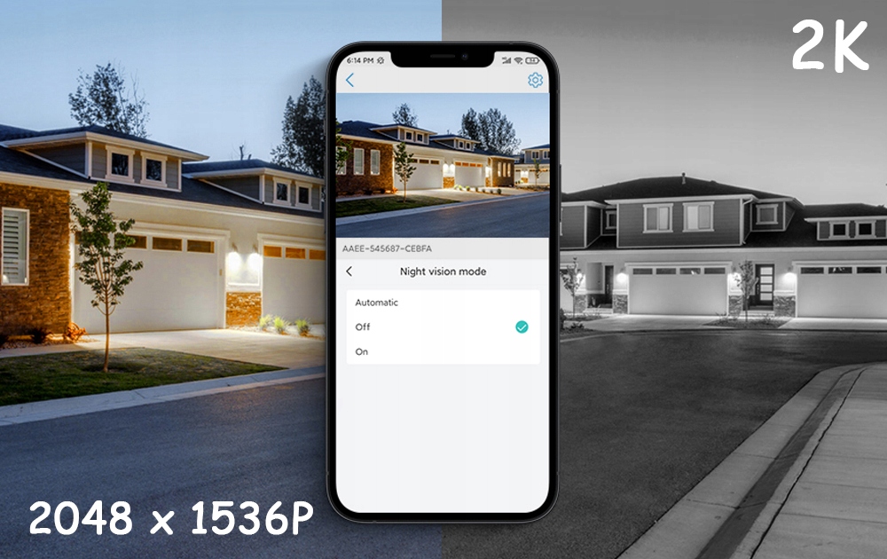 Kamera Solarna Zewnętrzna IP WiFi Obrotowa Baterie 2K 3MPx 4x Zoom Rozmiar przetwornika 1/3