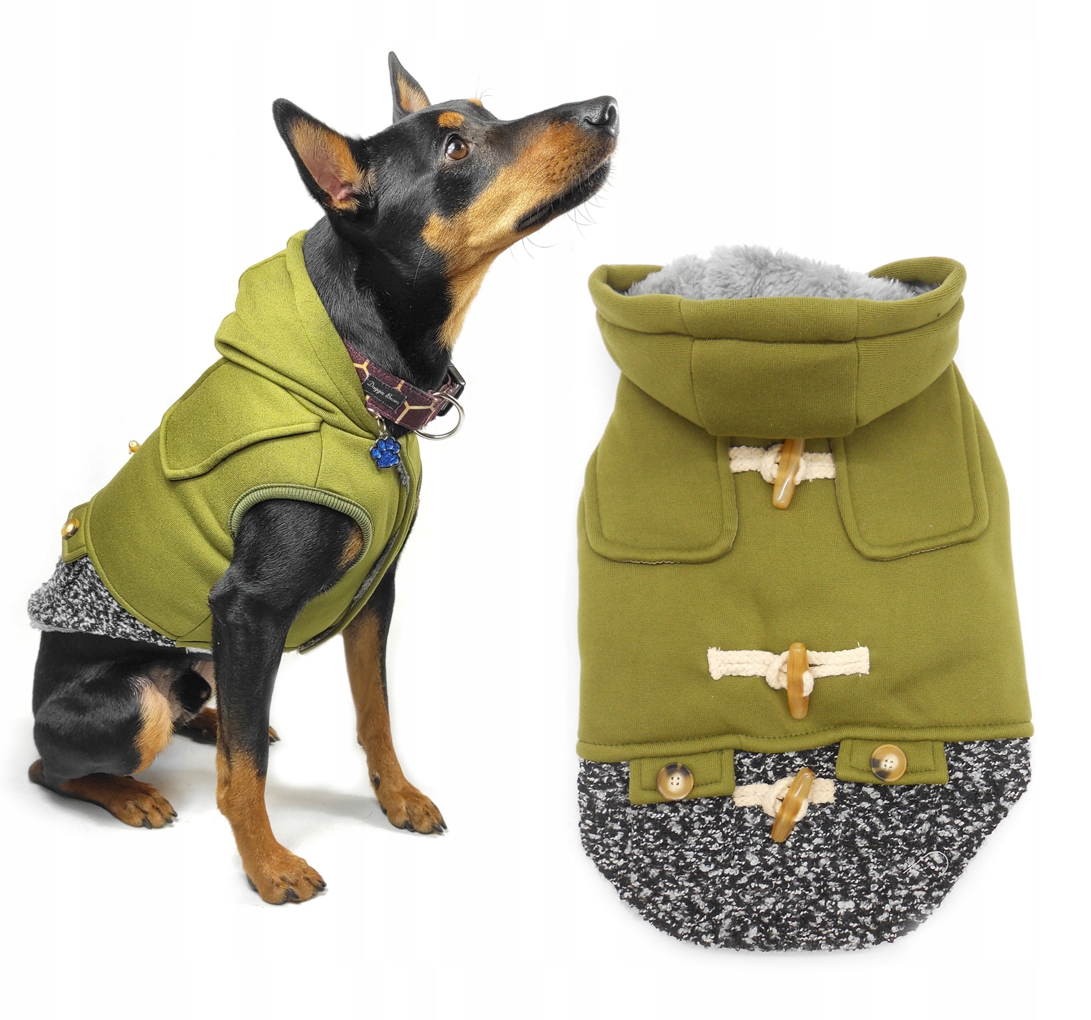 

Ciepłe Ubranko Bluza Z Kapturem Psa York Pinczer M