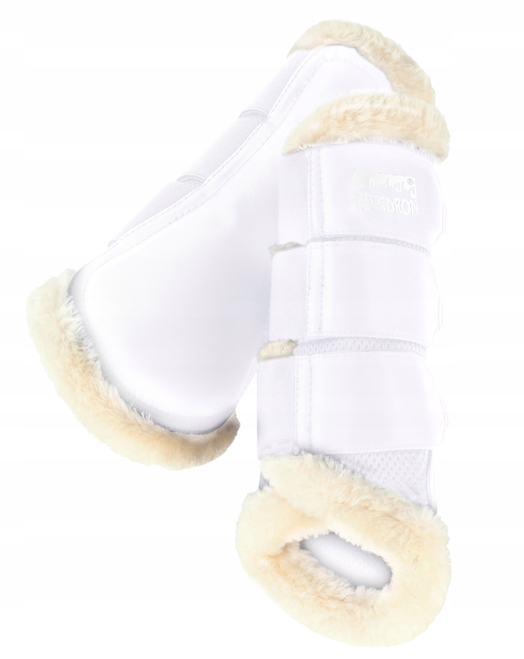 Eskadron, Ochraniacze Mesh Faux Fur, White XL