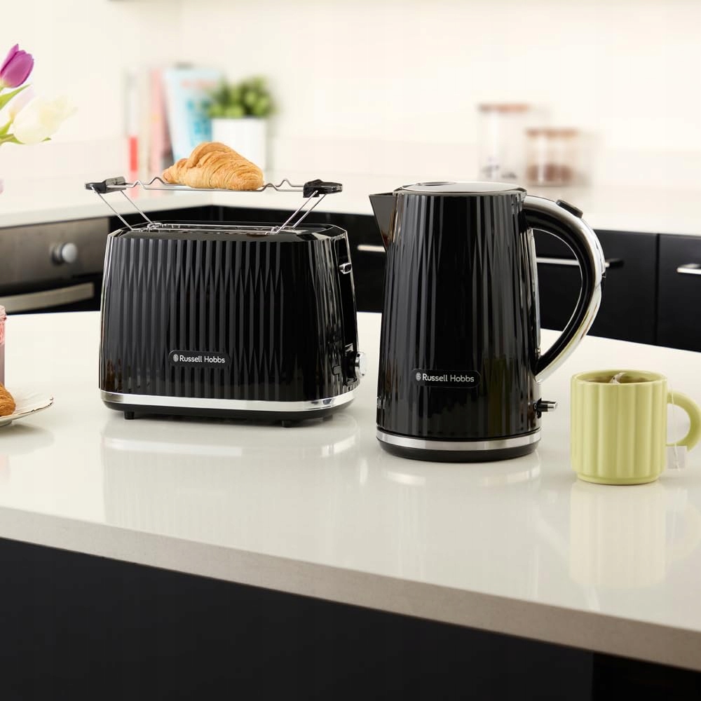 RUSSELL HOBBS Toster 2 Kromki 6 Stopni Czarny Z Podgrzewaczem — miniatura 9