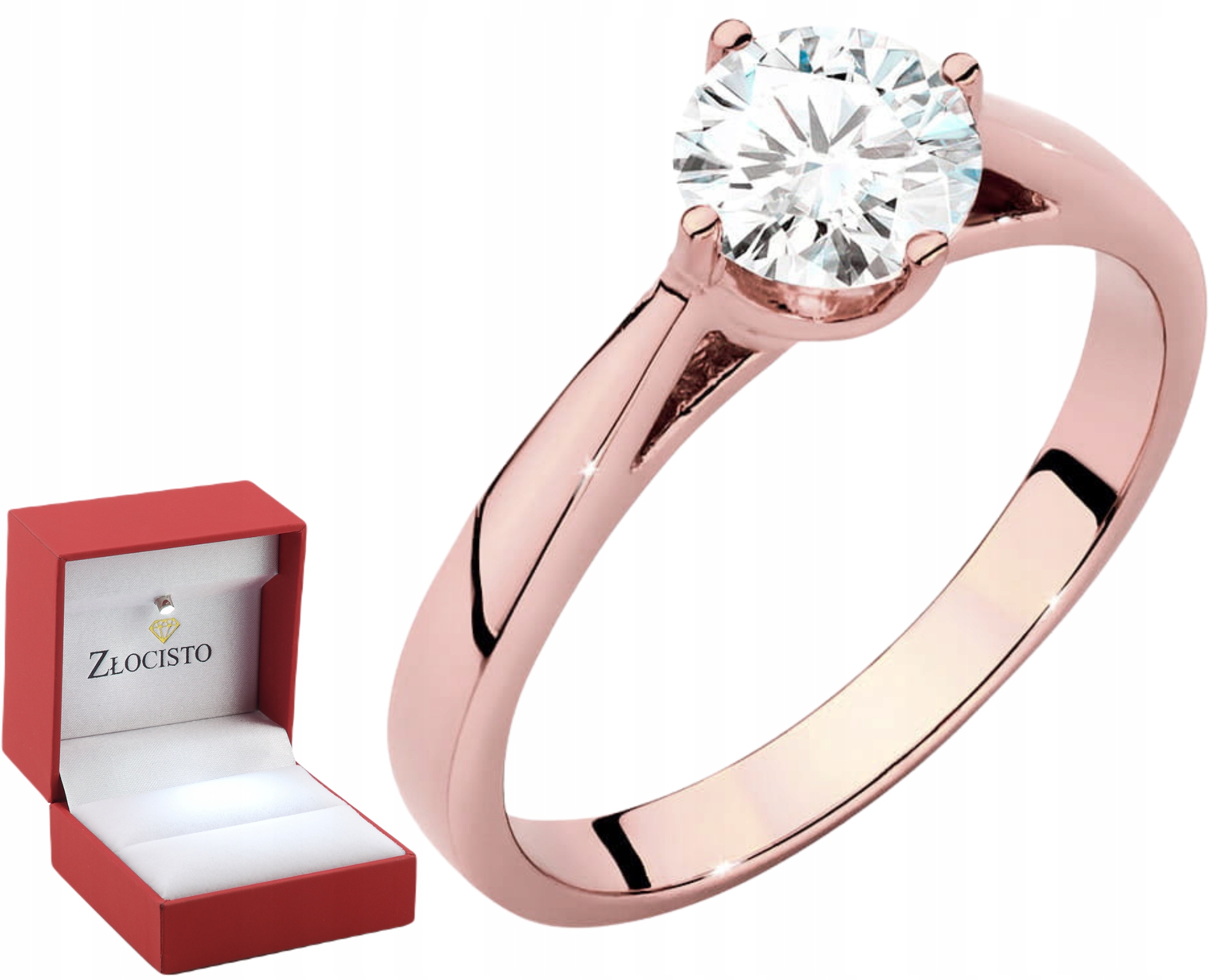 Zlatý Prstýnek Ryzost 585 S Laboratorním Diamantem, Klasický Unikát