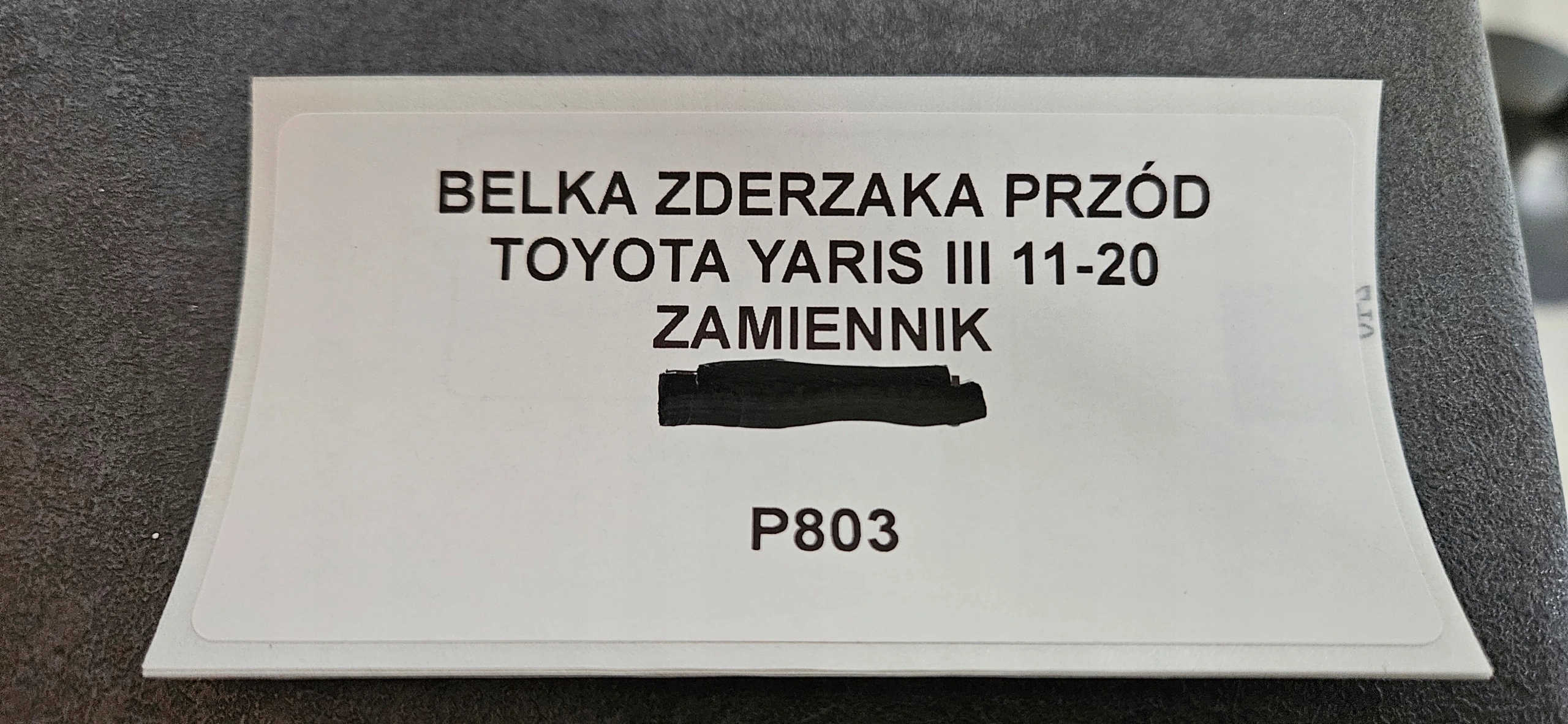 bumper support front TOYOTA YARIS III 11-20 replacement