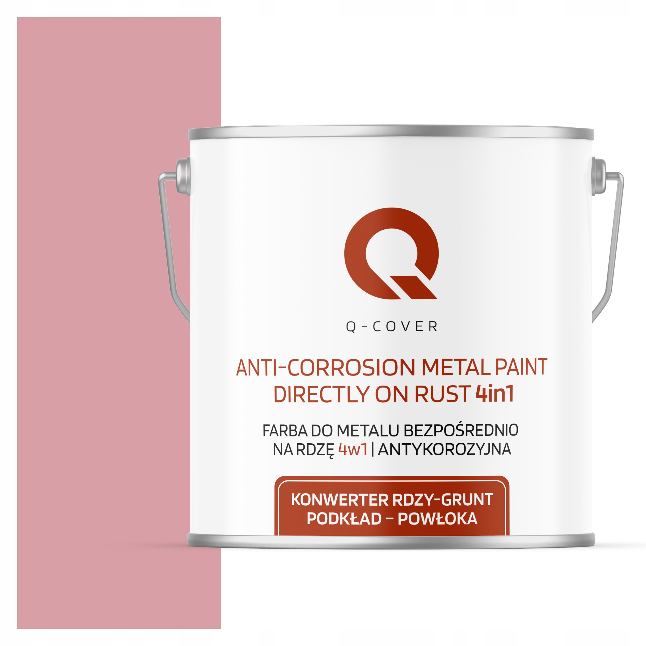 Farba Na Kov Na Hrdzu Pozinkovaná Aluminium 4v1 Ružová Svetlá Ral 3015 Satén 5L