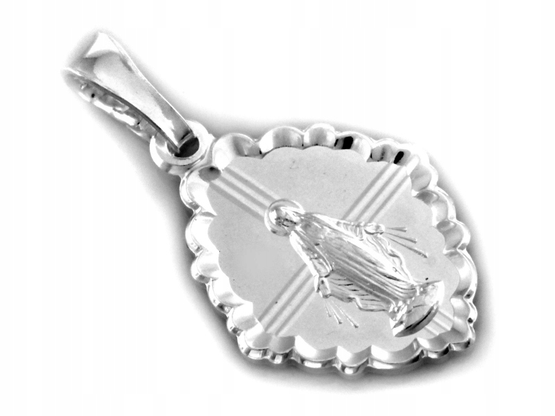 Stříbrný medailonek 925 oválný s Pannou Marií, váha 2.20 g, unisex vzor jako dárek