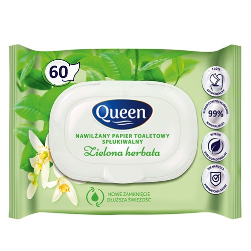 

Papier toaletowy nawilżony zapachowy Queen 60 szt.