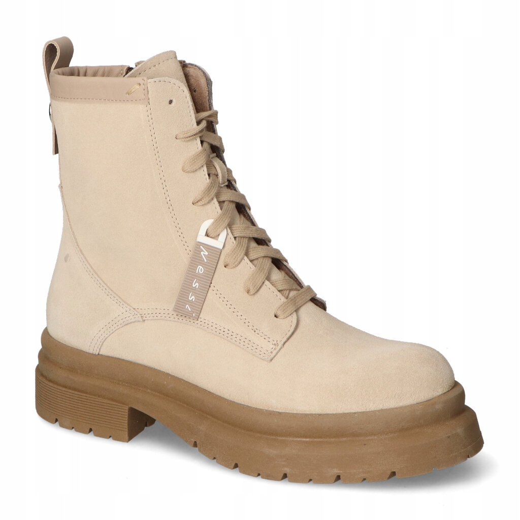 Kotníkové Boty Nessi 22374 Béžová W4 semiš 40