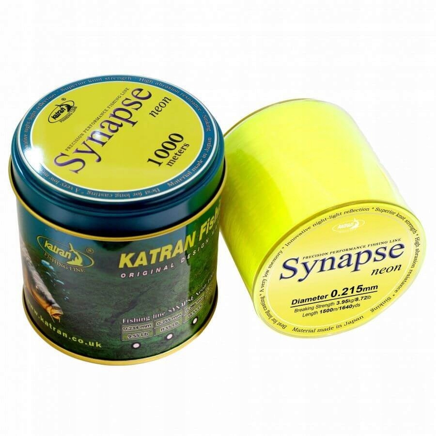 Żyłka Karpiowa Katran Synapse Neon 0,371mm 1000m Żyłka Fluo Żółta