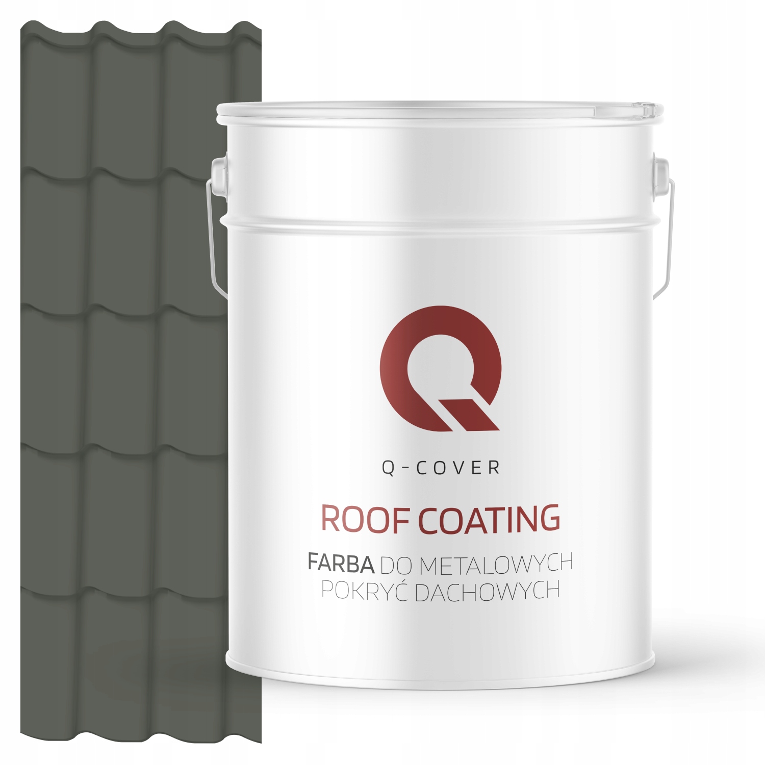 Farba Na Kovové Strechy Z Pozinkovaného Plechu Šedá Zelená Ral 7009 10 L Saténová