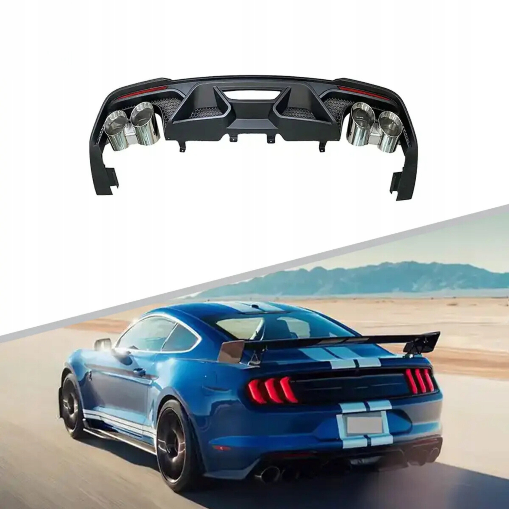 MUSTANG dyfuzor tylnego zderzaka styl GT500 2018-2022 EAN (GTIN) 5903715700751