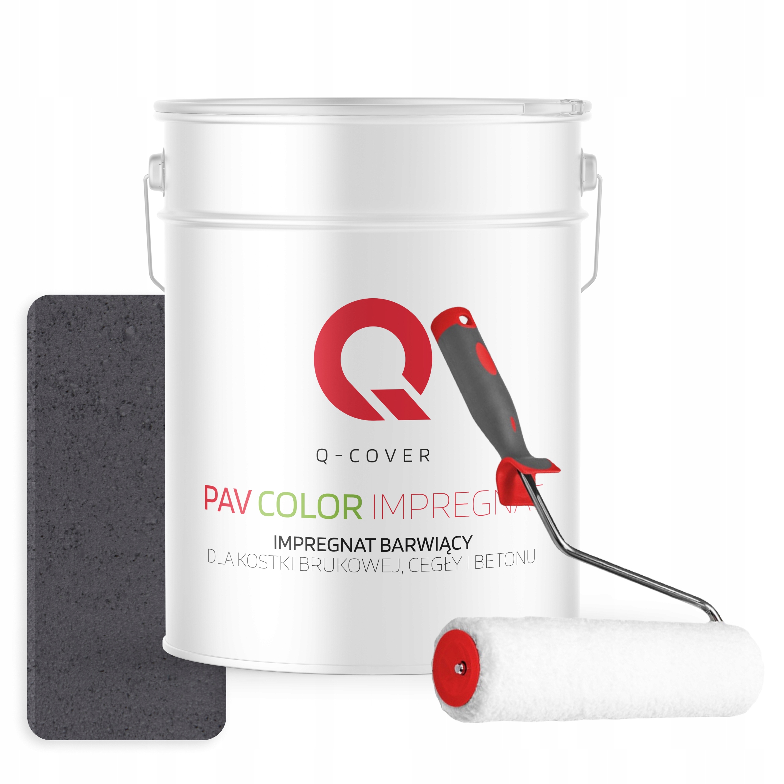 Barvící impregnát na betonu kostky 10 l Šedý grafitový Uv váleček