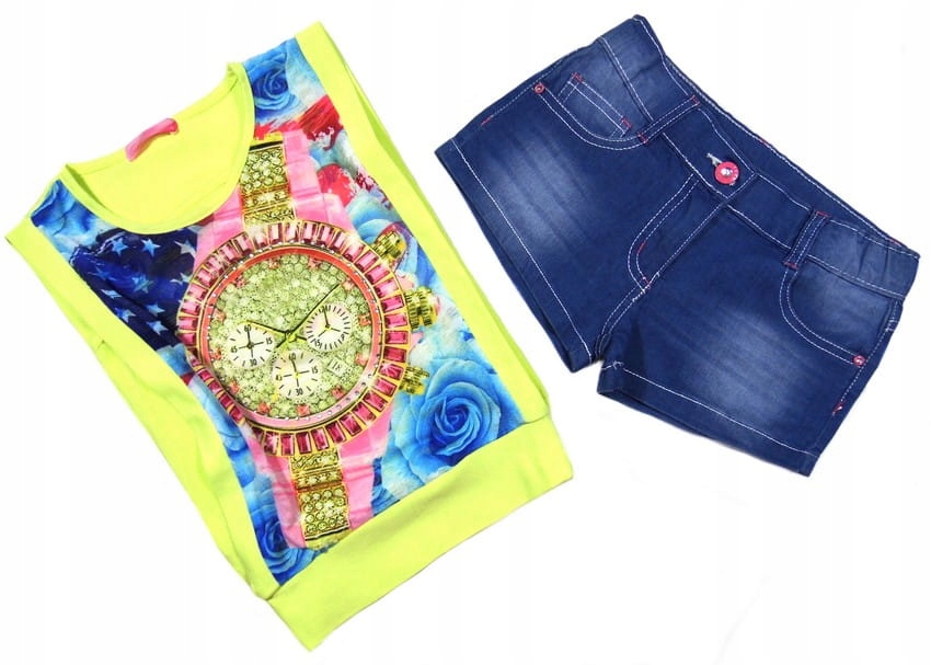 

komplet Top szorty jeans 3547 Marion 8Y yellow