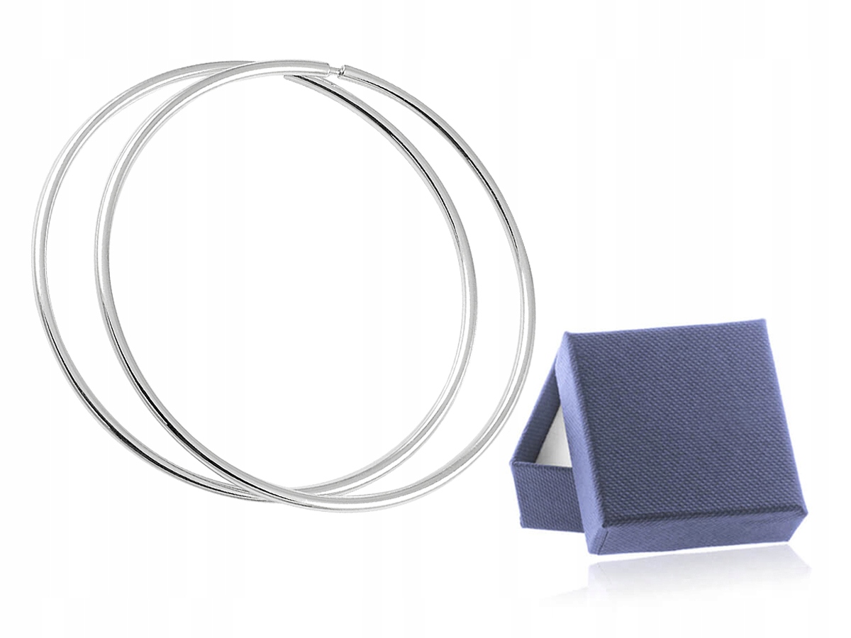 

Kolczyki Srebrne Koła Kółka 5CM Srebro Pr. 925