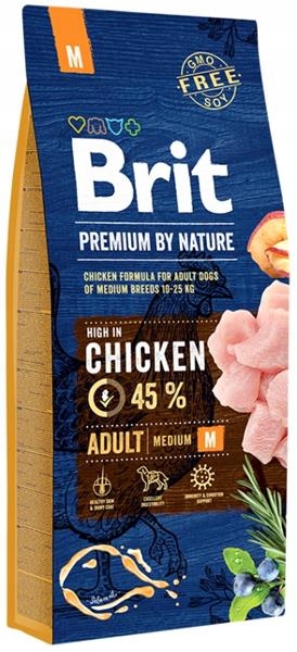 Levně Krmivo Brit Premium by Nature Adult M 15kg