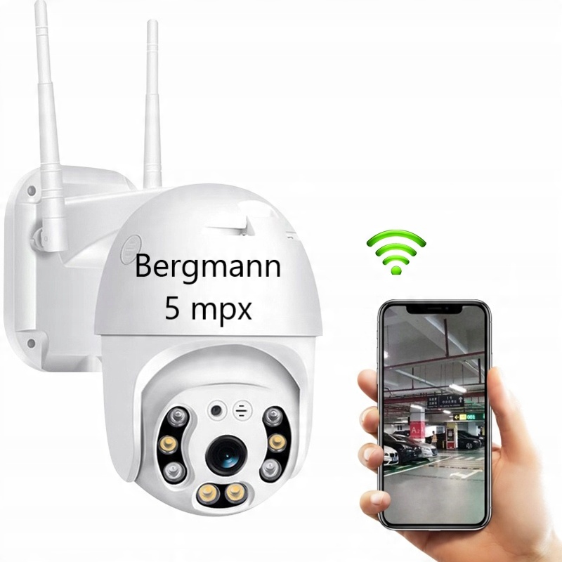 

Kamera WiFi Obrotowa 360° Wewn-ZEWN 5 mp Bergmann