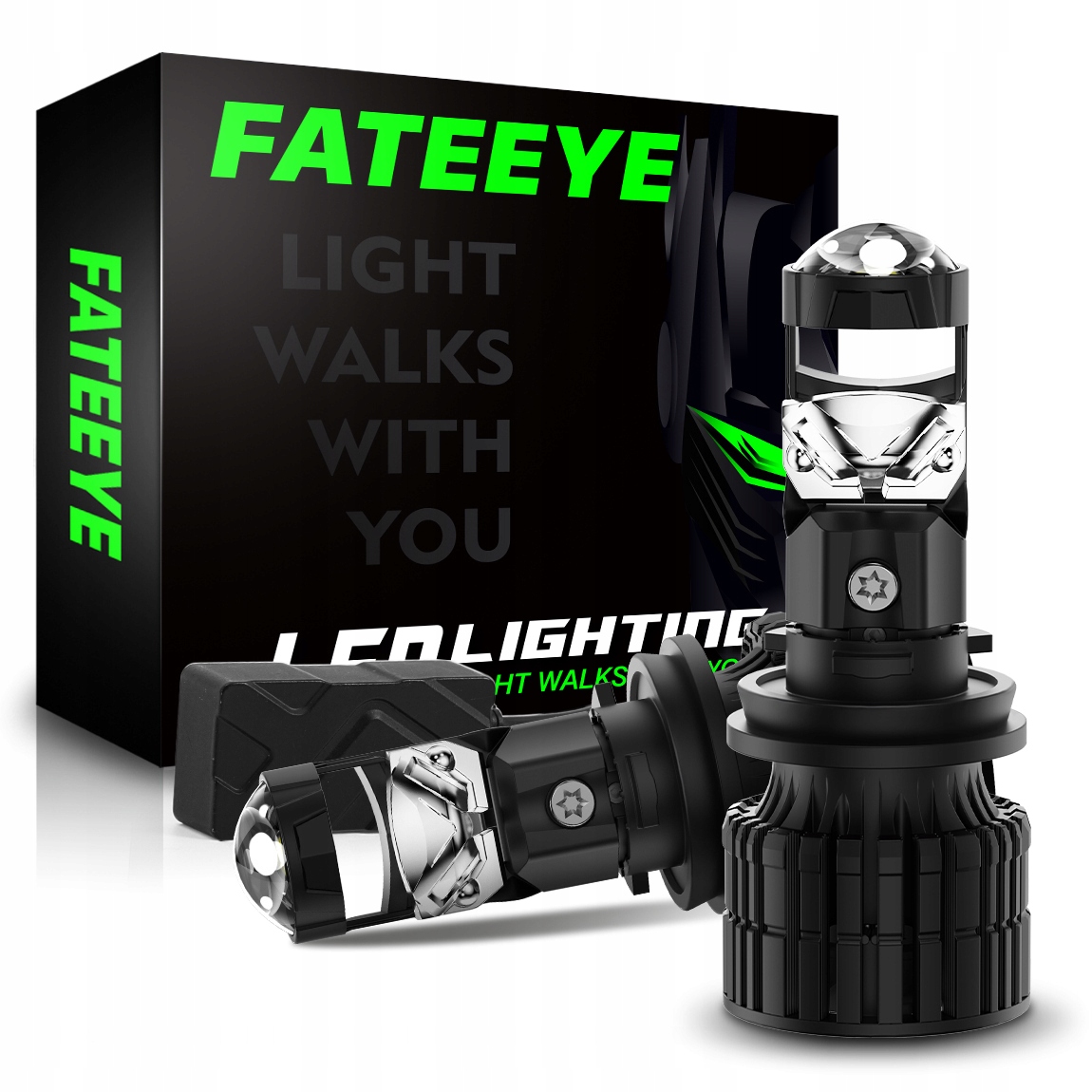 Żarówki Led H9 Fateeye Projector 100% Idealne Odcięcie Soczewka Fisheye