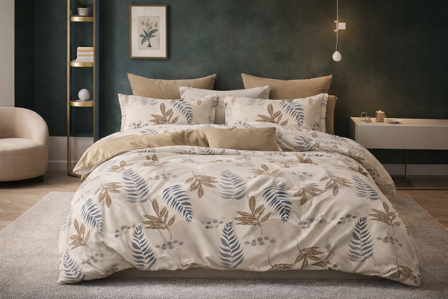 POŚCIEL 200x220 + PRZEŚCIERADŁO 100 % bawełniana Satyna