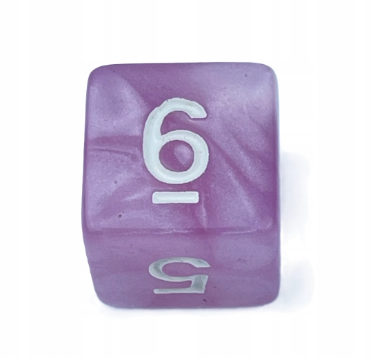 ZESTAW 2 KOSTEK K6 RPG MAGICZNA RUNA KOŚĆ SZEŚCIOŚCIENNA 1,6 CM Liczba ścian 6