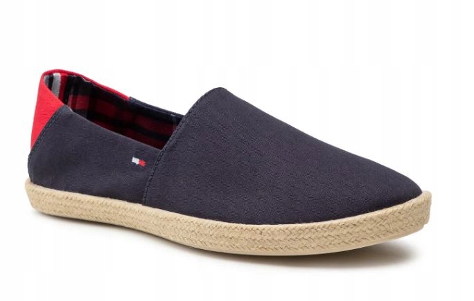 TOMMY HILFIGER MĘSKIE GRANATOWE ESPADRYLE 41 1SS1A Oryginalne opakowanie producenta pudełko