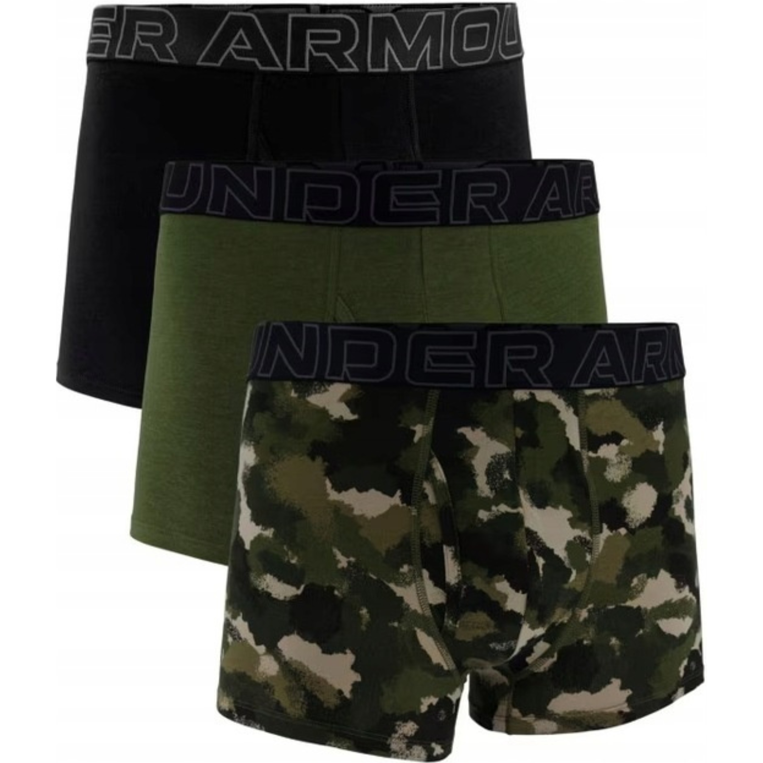 Męskie Majtki Bokserki Bielizna Under Armour Bawełniane Dopasowane 3PAK XL