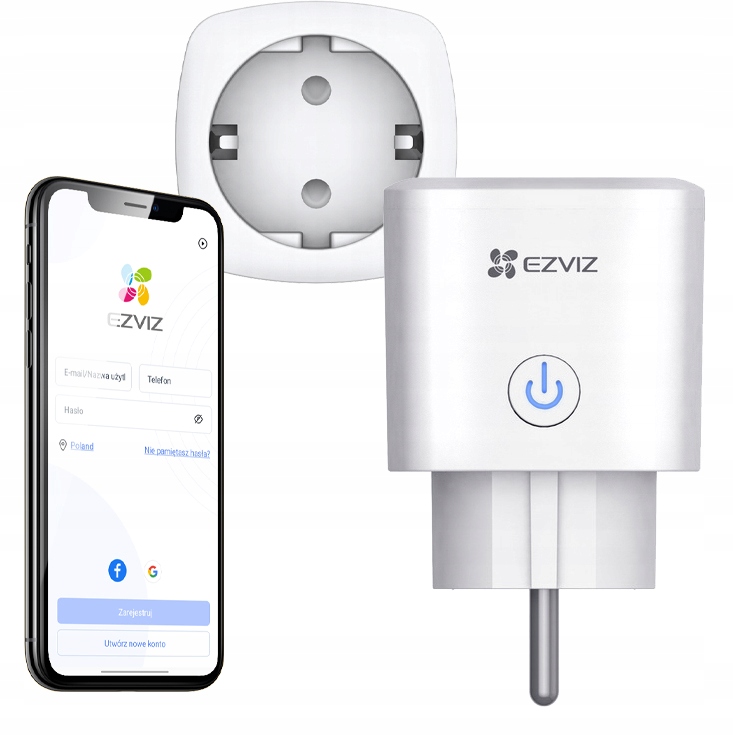 Smart Inteligentne gniazdko WIFI EZVIZ Aplikacja Harmonogram CS-T30-10A-EU