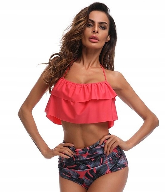 STRÓJ KĄPIELOWY Z WYJMOWANYMI WKŁADKAMI BIKINI WYSOKI STAN MAJTEK / S Rozmiar S