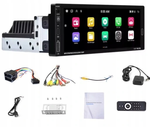 Gps Rádio 1 Din 6.9 Palců Android Auto Carplay Bt Wifi 2 Gb 64 Gb Usb C