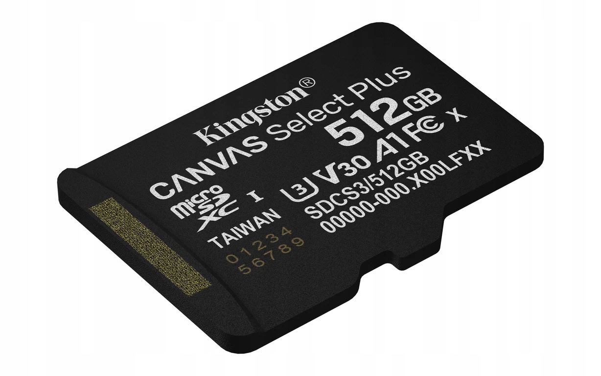 KINGSTON 512GB micSDXC Canvas Select Plus Gen3 150R A1 w/o ADP — 3