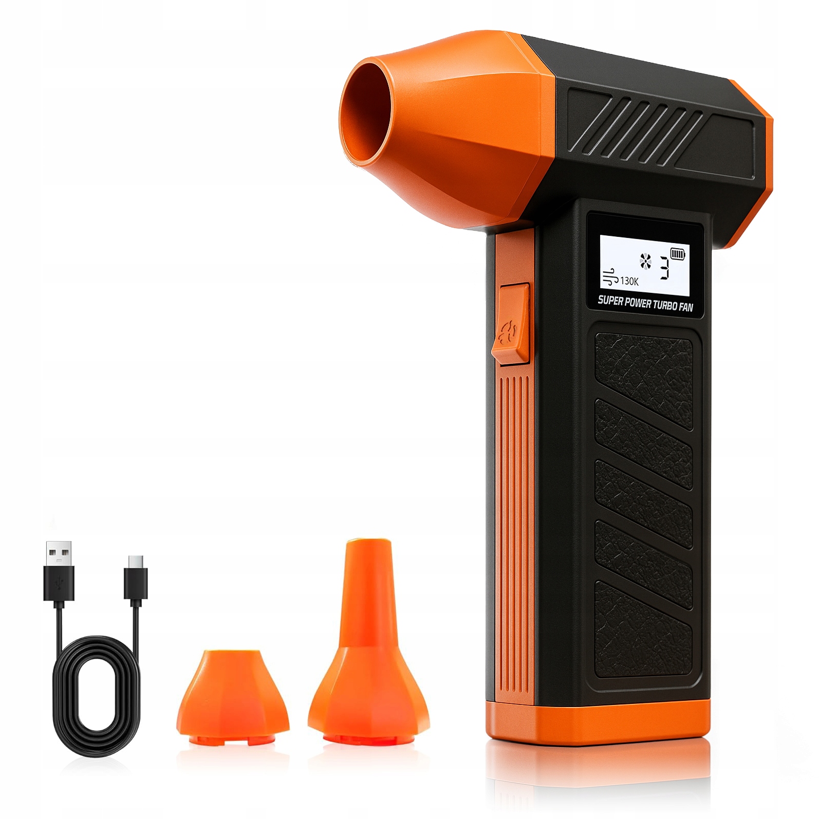 Multifunkční Mini Foukač Turbo Fan 52 m/s 280 g Na Prach Grilu LCD