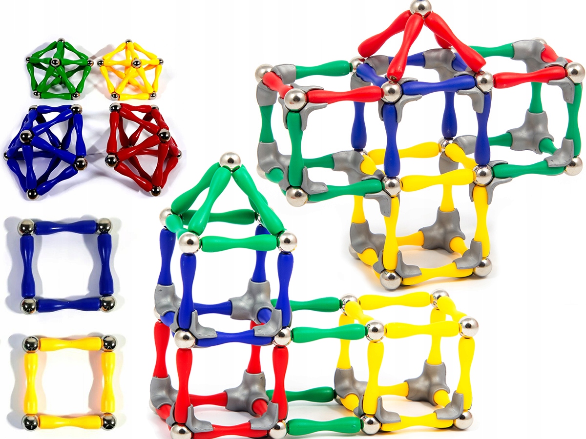 KLOCKI MAGNETYCZNE KONSTRUKCYJNE ZAMEK MAGNETIC KLOCKI UKŁADANKA 120 EL Rodzaj zestaw