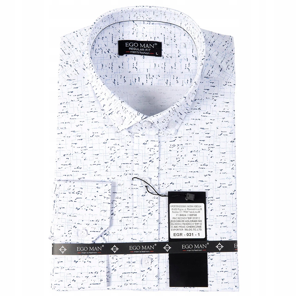 Ego Man košile pánská EGR-031-1 regular fit M bílá